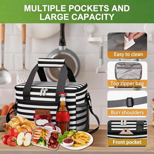 Insulated Lunch Bag (Stripe / Medium)