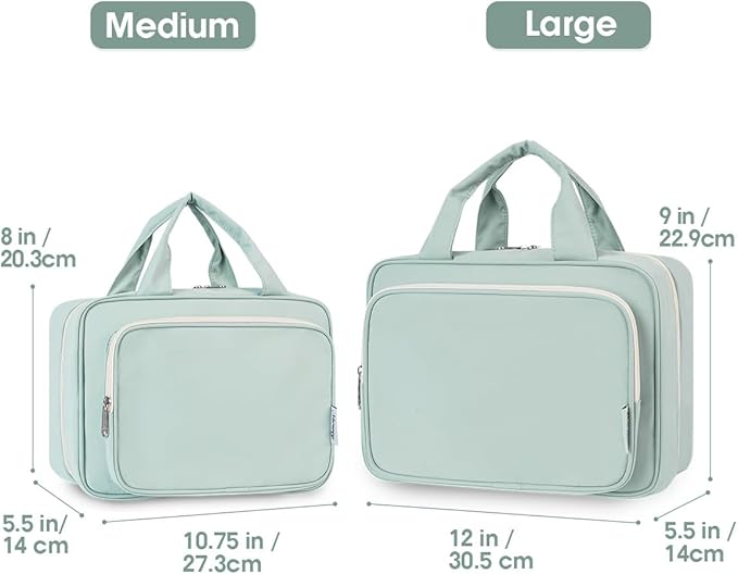 Travel Toiletry Bag for Women Large Hanging Makeup Bag Organizer Toiletries Bag - Image 2