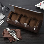 Watch Roll Travel Case (3 slots / Dark Brown)