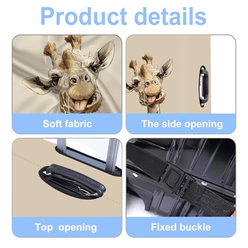 Giraffe Luggage Cover Washable Suitcase Protector Anti (giraffe / XL(32-34inch suitcase))