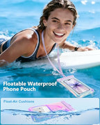 IP68 Waterproof Phone Pouch Floating (Sparkling Purple)