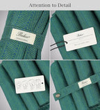 Folding Umbrella Lux Hardwood Handle Herringbone Jade Green (Herringbone Jade Green)