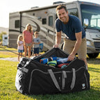 Travel Duffle Bag for Women & Men. Extra Large Foldable Duffel Bags (140L / Black)