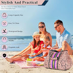 Neoprene Multipurpose Beach Bag Tote Bag (Pink 1 / Large)