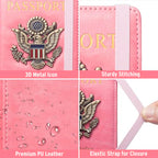 Passport Holder for Travel Women (Hot Pink)