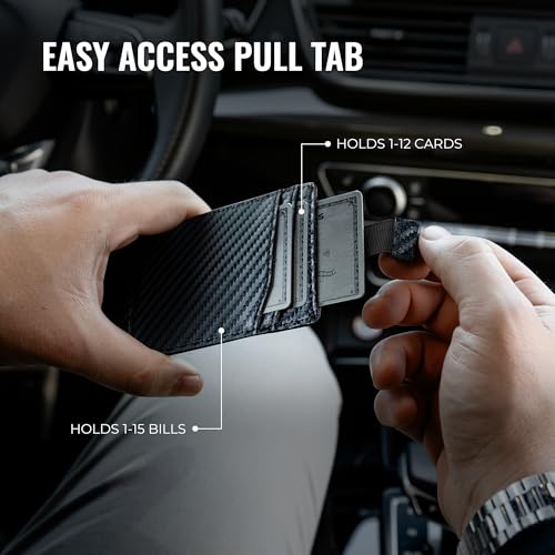 Cash Pocket Slim Wallet for Men (Carbon Fiber)