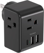 Multi Plug Outlet Extender, Power Strip Non Surge Protector Electric Outlet by OneBeat