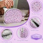 12 Pieces Mini Makeup Bags (12pcs Purple S)