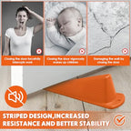 2 Pcs Jumbo Door Stoppers Heavy Duty Rubber Doorstop (Orange)