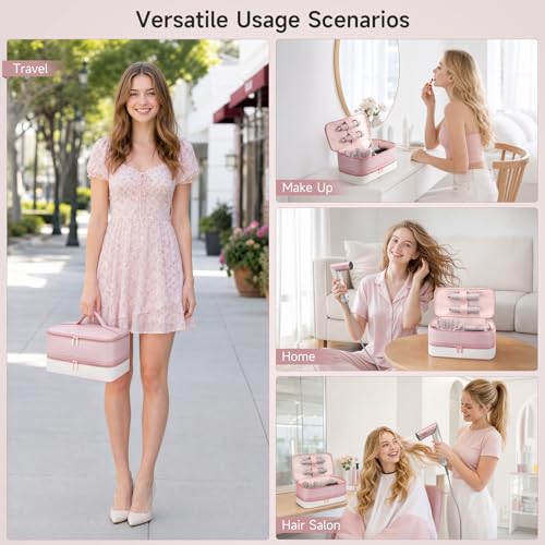 Travel Hair Dryer Case for Shark Glam (Pink)