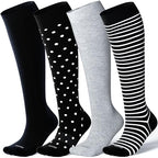 Viscose Made from Bamboo Compression Socks for Women&Men 20 (Large / 4 Pair-mix3)