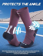 Coolmax Compression Running Socks：20 (13-16 / C-purple Green Lightgrey)