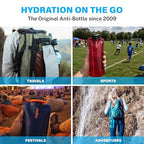 Collapsible Water Bottle with Carabiner (Fire / 23 Ounces)