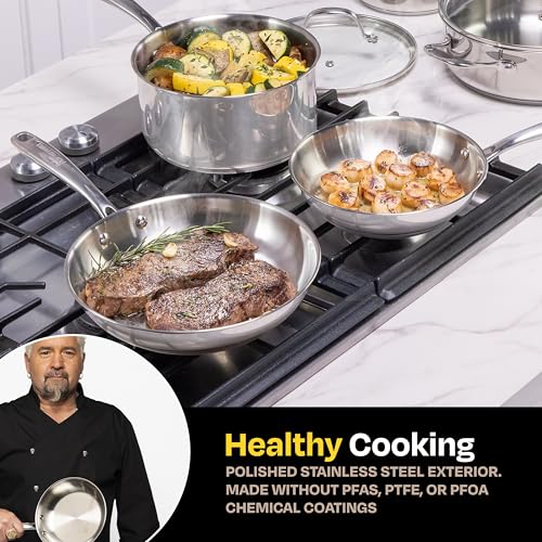 10 Piece Stainless Steel Cookware Set (10 Piece Set)