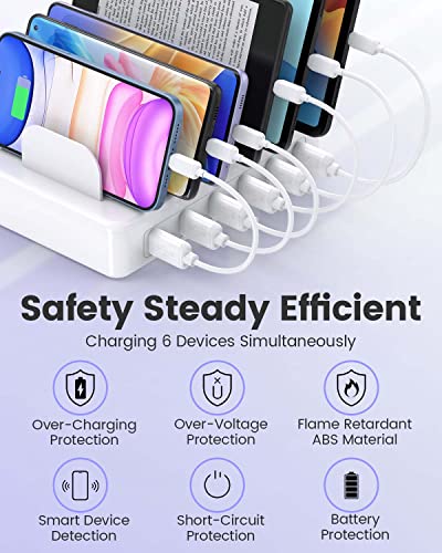 50W Charging Station for Multiple Devices (White)