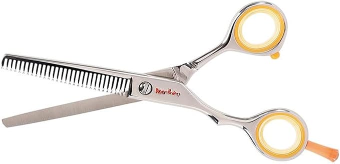 Cricket Centrix Roc-It Dog Professional Stylist 5” Hair Cutting Shears and RTL-30 Thinning Hair Cutting Scissors Duo Set, Salon Barber Supplies for Women and Men Haircut, Lefty