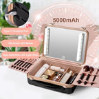 Travel Makeup Case with Mirror (Black)