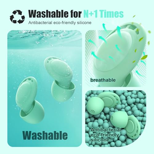 Ear Plugs for Sleeping Noise Reduction (Green)