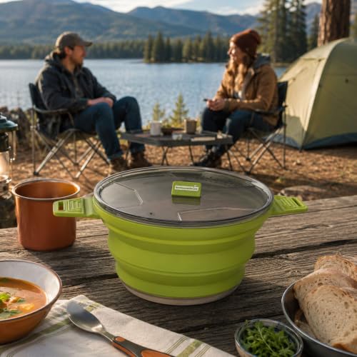 2.5L Green Silicone Collapsible Pot (20 Count / Pot)