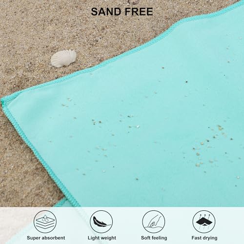 Microfiber Towel Quick Dry Camping & Travel & Gym Towel. Compact (Mint Color / 40.00" x 20.00")