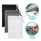 Laundry Bags Mesh Heavy Duty 24" x 36" with Drawstring Closure (Black-3Pack)