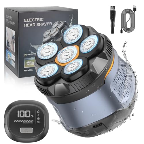 6D Electric Head Shaver for Men (Grayish Blue)