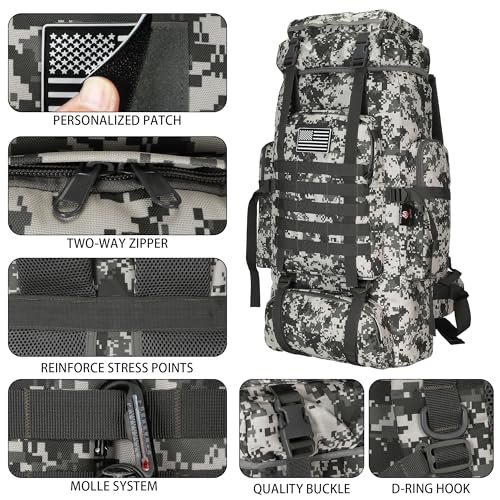 Hiking Backpack for Men 70L (70l-graycamo)