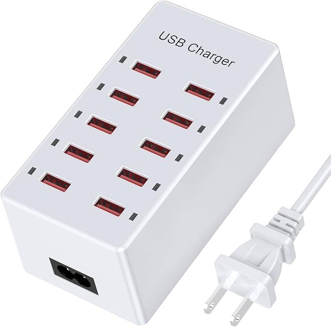 USB Charger 10-Ports Charging Station by Unknown