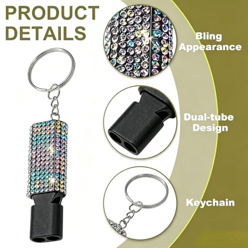 Three Tube Whistle Aluminum Alloy Survival Whistle for Outdoor Needs Sports Referee Emergency (black mix2pcs)