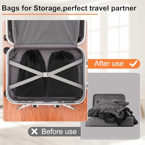 18 Pack Shoe Bags for Travel (Black)
