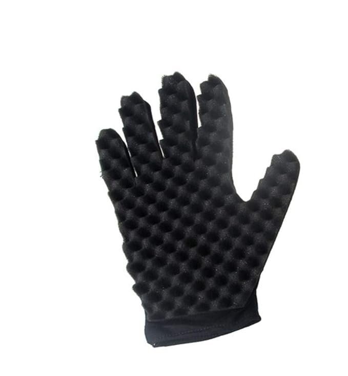 Airlxf Magic Curly Sponge Gloves - Curl Hair Wave Tutorial for Barbers, Twist Brush Styling Tool and Hair Brush