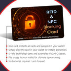 5 Pack RFID Blocking Card for Credit Debit Card (Oragne SL)