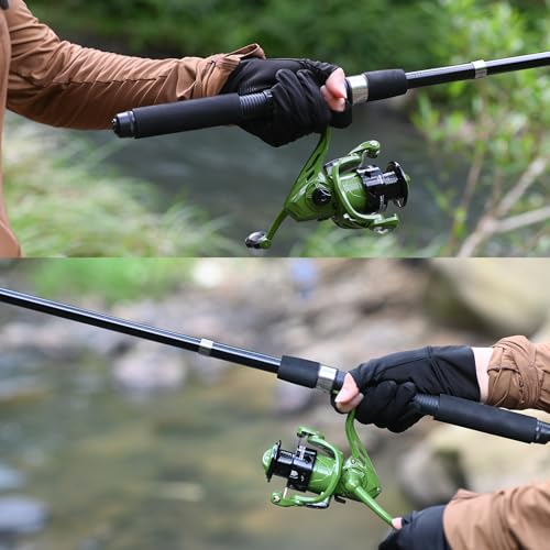 2PACK Fishing Pole Combo (Green)