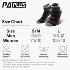 Ankle Compression Socks for Men & Women (Large-X-Large / Black+ Grey (6 Pairs))