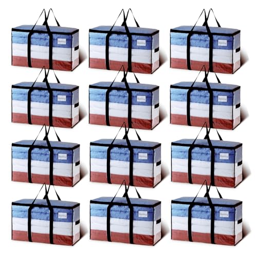 12 Pack Clear Extra Large Moving Bags (Clear / 12 Large)