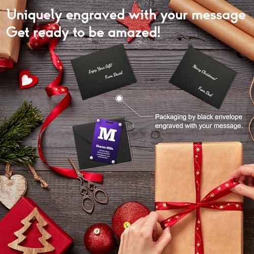 Personalized Luggage Tags (Sleek Bar-purple)