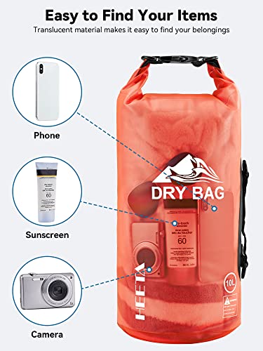 Dry Bag Waterproof Backpack with Phone Case (Orange / 40L)