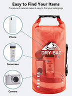 Dry Bag Waterproof Backpack with Phone Case (Orange / 40L)
