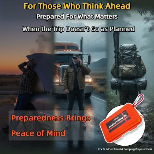 Pocket Survival Fishing Kit (Wildfire Orange)
