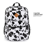 26L Backpack for College (Cow Print Black / 16.5 Inch)