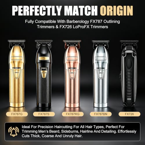 707GOLD2.0 Replacement Blades Compatible with BaBylissPRO FX787 (gold)