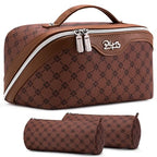 Travel Makeup Bag Cosmetic Bags for Women (A-6-Brown)