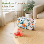Weekly Travel Pill Organizer 2 Times a Day AM PM Rainbow Pill Box (A Canvas Bloom 01 / 1 Set Canvas Case)