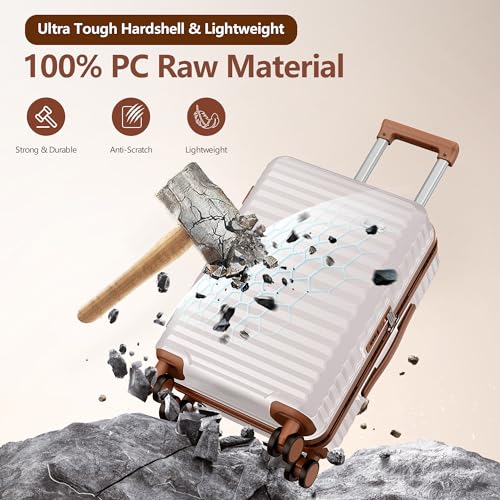 Expandable Luggage (White / DB/TB/24in)
