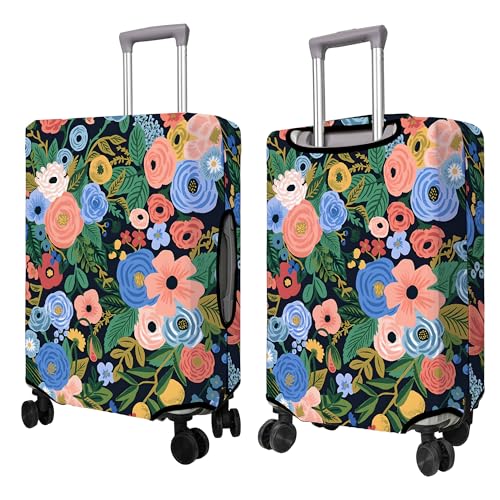 Travel Luggage Cover Suitcase Protector Fits 18 (Flower-2 / M(22-24in))