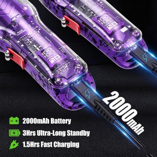 Professional Hair Clippers for Men (Purple Set)