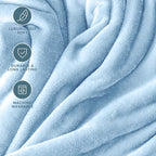 Fleece Blanket Luxury Microplush (Throw/Travel / 08 - Light Blue)