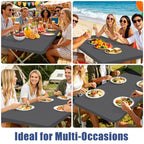 2 Pack Rectangle Spandex Fitted Table Cloth (Dark Grey / 96" x 30" (Rectangular))