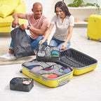 Grey Travel Packing Cubes 5 pcs Luggage Organizer Set for Bag & Suitcase (Grey)