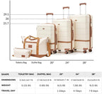 Luggage Sets 3 Piece with spinner wheels (Dark Green / 5 piece sets（20/24/28/DB/TB))